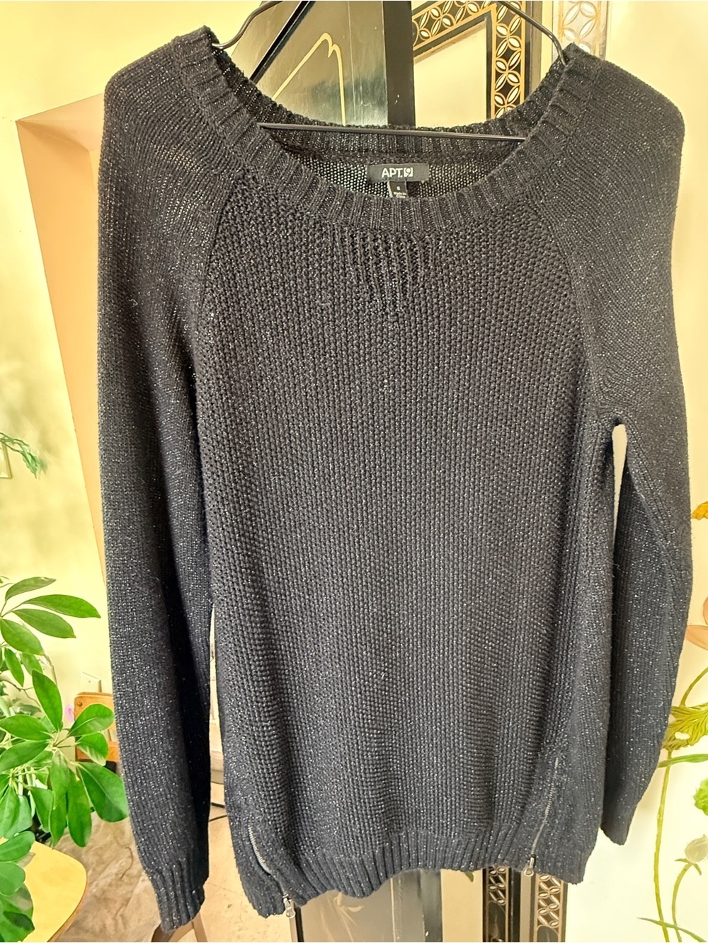 Apt. 9 Black Crewneck Knit Sweater